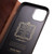 QIALINO - iPhone 12 Pro Max Horizontal Flip Leather Case with Holder & Card Slots & Wallet - Brown