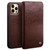 QIALINO - iPhone 13 Horizontal Flip Leather Case with Holder & Card Slots & Wallet Pro - Brown