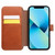 QIALINO - iPhone 13 Magnetic Buckle Phone Leather Case with Card Slot - Brown