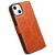 QIALINO - iPhone 13 mini Magnetic Buckle Leather Phone Case - Brown