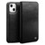 QIALINO - iPhone 13 mini Horizontal Flip Leather Case with Holder & Card Slots & Wallet - Black