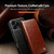 QIALINO - iPhone 18 Pro Classic Genuine Leather Phone Case - Light Brown