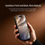 QIALINO - iPhone 18 Pro Max Classic Genuine Leather Back Cover Phone Case - Brown