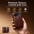 QIALINO - iPhone Duo Classic 103 Buckle Genuine Leather Phone Case - Brown