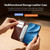 QIALINO - iPhone Duo Classic 103 Buckle Genuine Leather Phone Case - Black