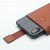 QIALINO - iPhone X / XS Nappa Texture Top-grain Leather Horizontal Flip Wallet Case with Card Slots - Brown