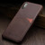 QIALINO - iPhone X / XS Shockproof Cowhide Leather Protective Case with Card Slot - Dark Brown