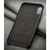 QIALINO - iPhone X / XS Shockproof Kangaroo Skin Leather Protective Case - Black