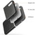 QIALINO - iPhone X / XS Shockproof Kangaroo Skin Leather Protective Case - Black