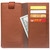 QIALINO - iPhone XR Nappa Texture Top-grain Leather Horizontal Flip Wallet Case with Card Slots - Brown