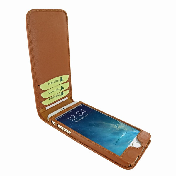 Piel Frama 761 Tan Classic Magnetic Leather Case for Apple iPhone