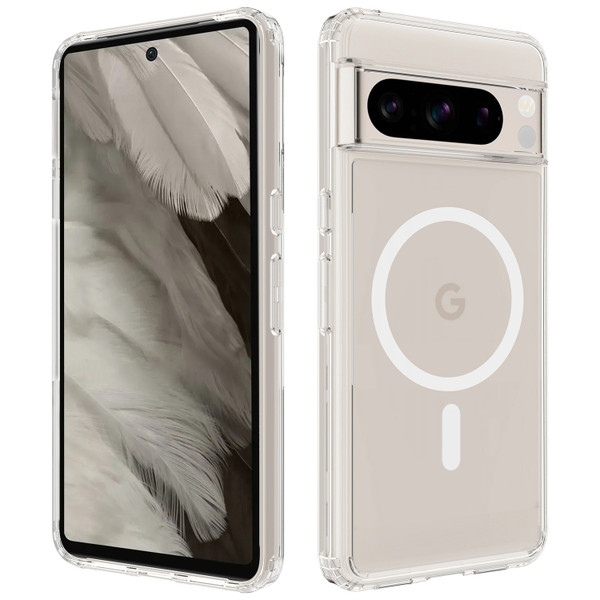 Custodia Per Google Pixel 8 Pro, Cover Trasparente Con Fiori Colorati, TPU Morbido Anti-ingiallimento, Sottile E Antiurto, Donna