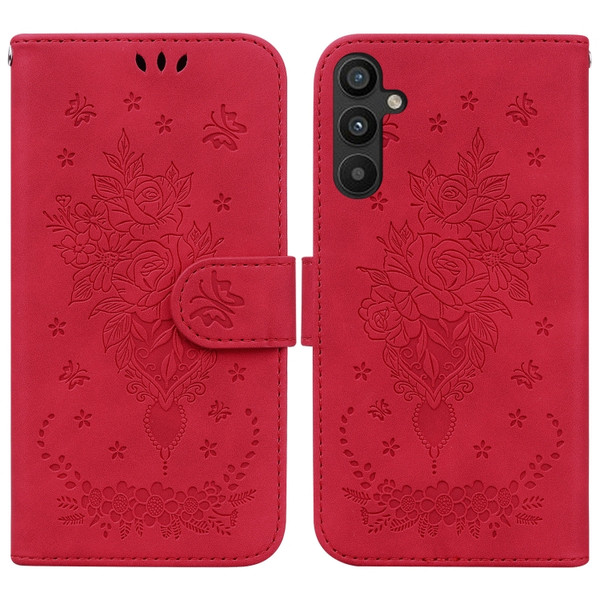 Samsung Cases - Galaxy A54 5G Cases Embossed Leather Red Rose