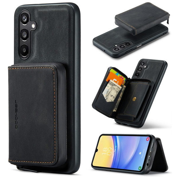 YUCKEJAN。黒　A15 新品即納 FRAMeWORK 26SS Samsung Cases - Galaxy A15 5G Cases Flip Leather Magnetic Zipper Black
