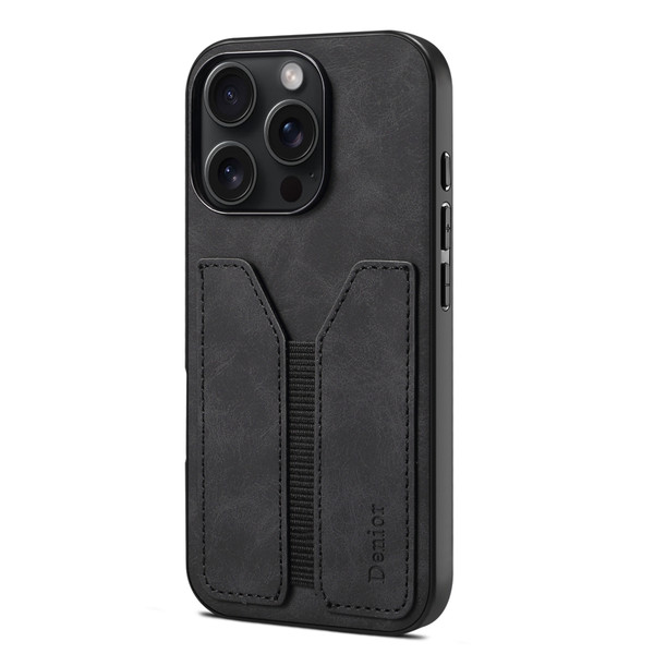 iPhone 16 Pro Max Denior D07 DV Elastic Card Slot PU Back Cover