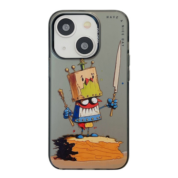 iPhone 15 Plus Animal Pattern Oil Painting Series PC + TPU Phone