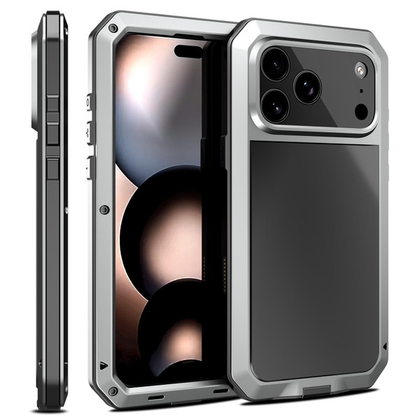 iPhone 17 Pro Max RedPepper Triple-proof Metal Phone Case - Silver