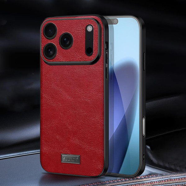 iPhone 17 Pro Max SULADA Shockproof TPU Hybrid Handmade Leather