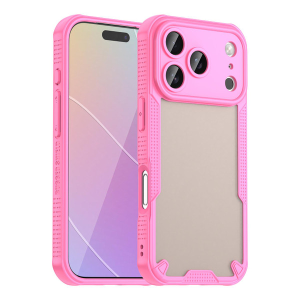 iPhone 17 Pro Armor Glaze PC Hybrid TPU Phone Case - Pink