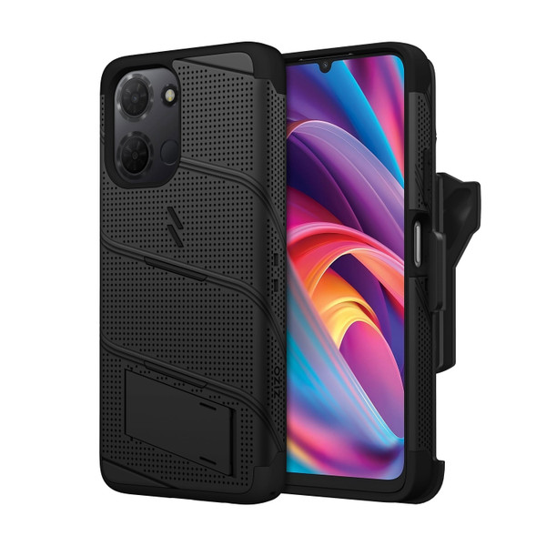 ZIZO BOLT Bundle TCL K33 5G Case with Tempered Glass - Black