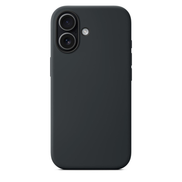 iPhone 17 Official Lanyard Hole Liquid Silicone Phone Case - Black