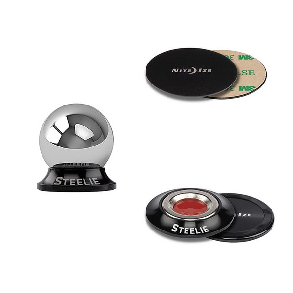 Nite Ize - Steelie Orbiter Dash Mount Kit - Silver and Black STODK