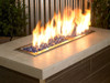 1/2" Cobalt Reflective Fire Glass with Flames