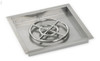 18" Square Stainless Steel Drop-In Fire Pit Pan (1/2" Nipple)