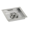 12" Square Stainless Steel Drop-In Pan with 6" Ring