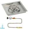 18" Square Drop-In Pan with Match Light Kit (12" Fire Pit Ring) - Propane