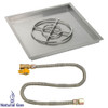 30" Square Drop-In Pan with Match Light Kit (18" Fire Pit Ring) - Natural Gas