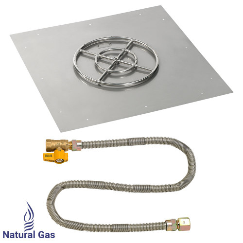 36" Square Flat Pan with Match Light Kit (18" Ring) - Natural Gas