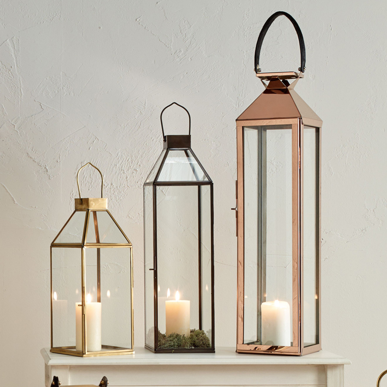 Long Line Lantern Medium Matt Gold