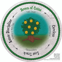 Seven of Coins - the round Hope's Heart Tarot™ deck
