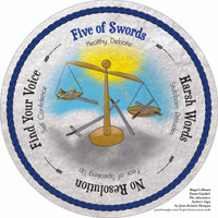 Five of Swords - the round Hope's Heart Tarot™ deck