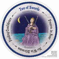 Two of Swords - the round Hope's Heart Tarot™ deck