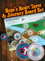 Hope's Heart Tarot™ round tarot deck and The Seeker's Journey™ layout board.