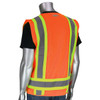 PIP Orange Type R Class 2 Two-Tone Surveyor Safety Vest with Eleven Pockets