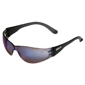 MCR Safety Checklite® CL118 Safety Glasses - Smoke Temples - Blue Mirror Lens