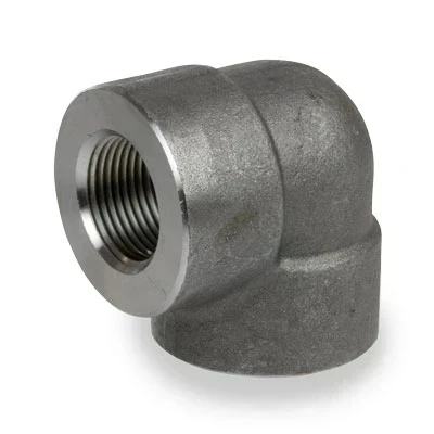 2 in. NPT Threaded - 90 Degree Elbow - 3000# Forged Carbon Steel Pipe Fitting - ASTM A105N