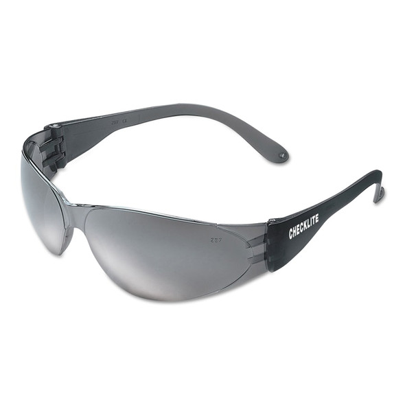 MCR Safety Checklite® CL117 Safety Glasses - Smoke Temples - Silver Mirror Lens