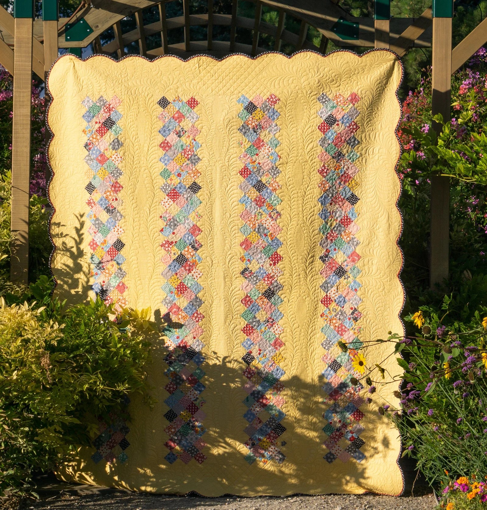 Seven Point Border Easy Piecing On-Point Borders