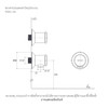 ข้อต่อทางน้ำออกสำหรับฝักบัว KOHLER ROUND K-16381X-BL