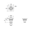 ตะแกรงกันกลิ่น KOHLER K-R7275T-B-CP ตะแกรงกันกลิ่น KOHLER K-R7275T-B-CP