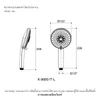 ฝักบัวสีทอง สายน้ำ 5 แบบ รุ่นเรนดูเอท KOHLER Rainduet K-98951T-L-BV
