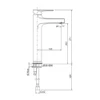 ก๊อกอ่างล้างหน้าสีดำ แบบน้ำเย็นทรงสูง รุ่นทอธ KOHLER Taut K-74026T-4CD-BL