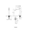 ก๊อกอ่างล้างหน้าสีดำ แบบน้ำร้อน-น้ำเย็นทรงสูงพิเศษ รุ่นคอมโพเนนท์ KOHLER Components K-EX28098T-4-2MB