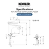 ก๊อกอ่างล้างหน้าสีดำ แบบน้ำเย็น รุ่นฟอร์ อาร์ค KOHLER Fore Arc K-29546T-4CD-ฺBL