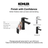 ก๊อกอ่างล้างหน้าสีดำ แบบน้ำเย็น รุ่นฟอร์ ไลน์ KOHLER Fore Line K-30055T-4CD-BL