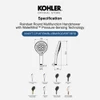 ฝักบัวสีดำ สายน้ำ 3 แบบ พร้อมเทคโนโลยีวอเตอร์ไมด์ รุ่นเรนดูเอท KOHLER Rainduet K-33407T-BRT